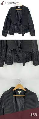 Cato Womens Faux Leather Jacket Size L Black Moto In 2020 Faux Leather Jacket Women Faux Leather Jackets Womens Faux Leather