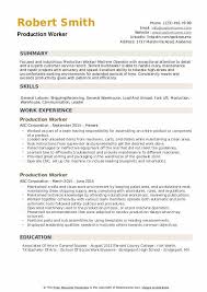 Production Worker Resume Samples Qwikresume