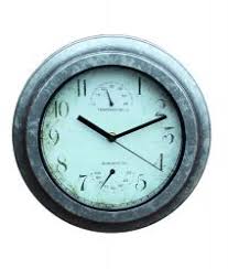 Doppelseitige Gartenuhr Mit Thermometer 25cm 75 99