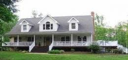 Center chimney cape.with wrap around porch. 70 Ideas For House Plans Cape Cod Wrap Around Porches Farmhouse Exterior Porch House Plans House With Porch