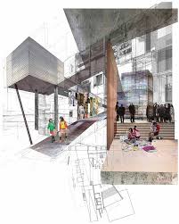 Perspective Architecture Rendering Architecture Collage Architecture Drawing