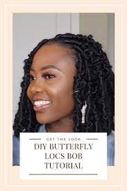 Diy Butterfly Bob Hairstyle You Ll Be Obsessed With African American Hairstyle Videos Aahv Faux Locs Hairstyles Braids For Black Hair Hair Videos