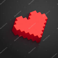 Visuel vu ici bonjour à tous. Coeur De Pixel Images Vectorielles Coeur De Pixel Vecteurs Libres De Droits Depositphotos