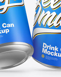 Download Two Metallic Drink Cans W Matte Finish Mockup In Can Mockups On Yellow Images Object Mockups
