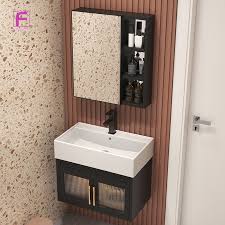 Vanity Cabinet Small Mirror Set Space