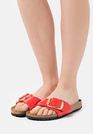Birkenstock sandal 1006523 madrid big buckle. Birkenstock Madrid Big Buckle Bf Pantolette Flach Cherry Rot Zalando De
