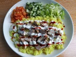 Learn how to make a delicious shawarma platter with chicken kabab made in airfryer. Chicken Shawarma Rice Recipe The Odehlicious