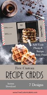 These usually have instructions on how to create the recipe cards first on your computer. Free Recipe Card Template