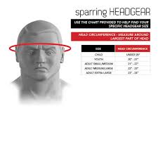 Size Chart Sparring Headgear Century Martial Arts