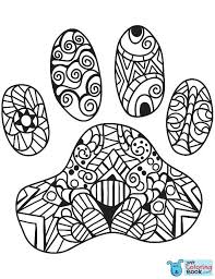 Here are fun free printable cat coloring pages for children. Cat Paw Print Zentangle Coloring Page Free Printable Coloring Pages In Paw Print Coloring Pages Cat Paw Print Paw Print Drawing Dog Paw Print