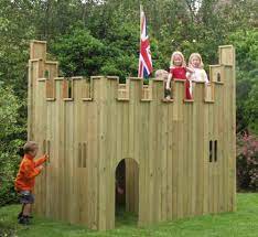 Building our backyard castle with wood naturally fort roundup emily henderson : All Out Play Castle Wooden Playhouse