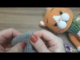 Amigurumikedi 4 Bolum Kulak Kuyruk Yapimi Youtube Amigurumi Ayicik Sevimli Tig Isi