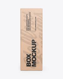 Download Kraft Box Mockup In Box Mockups On Yellow Images Object Mockups PSD Mockup Templates