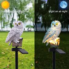 Lumiparty White Owl Solar Led Lawn Garden Light For Outdoor Yard Garden Lighting Decoration Keep Birds Squirrels Away Solar Lamps Aliexpress