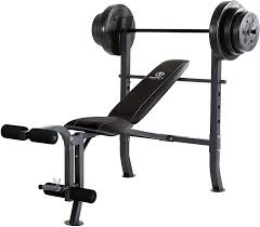 Considering the information above, if the bench press is a lift you're very keen to develop, then an olympic bench is one of the best pieces of equipment you can pick up. Amazon Com Marcy Md 2082w Diamond Elite Md Standard Bench With 100 Lb Weight Set Sports Outdoors