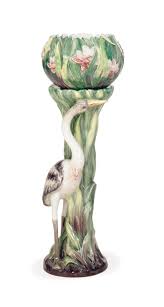 Find the worth of your antique jardiniere stands pedestal or column. A French Massier Style Majolica Jardiniere And Stand
