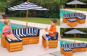 The comfortable and stylish swivel armchair and matching ottoman are upholstered in durable and easy to clean upholstery. You Can Now Get Kid Sized Patio Furniture For Family Fun Around The Pool
