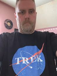 Startrek Prodigy writer in 90s sweatshirt