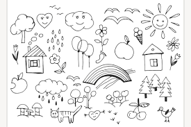 Children Drawing Vector Drawing For Kids Drawings Kids Doodles