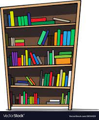 Cartoon Bookcase Images Fresh Cartoon Of A Bookshelf Royalty Free Vector Image Bookshelf Art Vintage Bookshelf Painting Bookcase