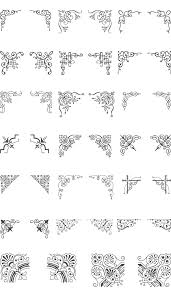 Antique Corners Ornaments Border Design Frame Decor Design