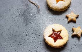 Linzer cookies are made with a combination of all purpose flour and almond flour which gives it the unique. Christmas Or New Year Homemade Cookies With Red And Orange Jam Flat Lay Traditional Austrian Christmas Cookies Linzer Biscuits Filled With Jam Top View Copy Space Stock Photo Adobe Stock