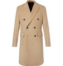 Luxurious, breathable, smooth, soft and warm cashmere men's full length overcoat. Hardy Amies Double Breasted Cashmere Coat In Camel Natural For Men