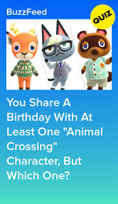 You Share A Birthday With At Least One Animal Crossing Character But Which One Animal Crossing Characters Animal Crossing Quizzes For Fun