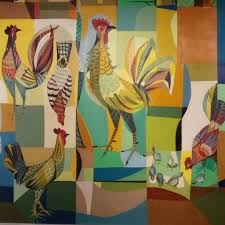 Birds Of The Same Feather Flock Together In Tagalog Manok By Vicente Manansala Birds Painting Art Colorful Feathers