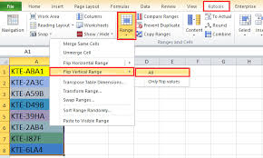 How To Quickly Flip Data Upside Down In Excel