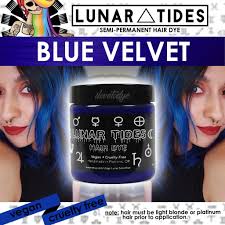 Permanent hair coloring can cost a lot of money and damage to your hair. Lunar Tides Blue Velvet Semi Permanent Blue Hair Dye Shopee Philippines