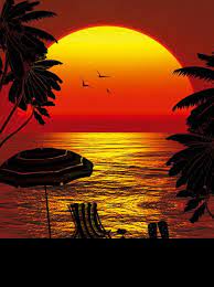 غروب الشمس تحت البحر صورة ظلية ملصق ملف المصدر Background Images Silhouette Painting Sunset Silhouette