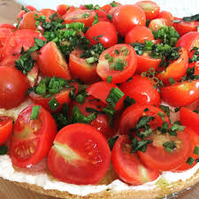Tarta De Tomates Cherry A Los Tres Quesos Con Thermomix 0 Tarta De Tomate Tomates Cherry Recetas De Comida
