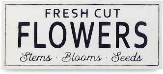 Nikky Home Fresh Cut Flowers Sign Vintage Metal Spring Home Decor Hanging Sign For Market Farmhouse Garden Rustic Wall Plaque Decoration Outdoor Indoor Exterior 24 02 X 0 67 X 10 04 Inches White Home Kitchen Amazon Com
