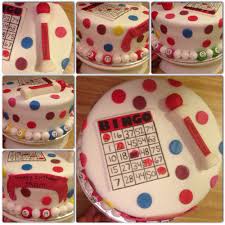 Design Birthday Cake For Mother In Law Bingo Cake I Made For My Mother In Law The Bingo Balls Around The Cake Are Her Kids Birthdays Bingo Cake Cake Cupcake Cakes