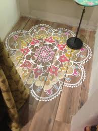 No Money For New Floors No Problem Paint Your Floors With Images Painted Floor Stenciled Floor Painted Floors