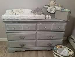 This Is The Matching Dresser Made For A Changing Table To Match The Crib I Finished Gr Crib With Changing Table Changing Table Dresser Painted Dresser Nursery