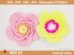 Download Mix 02 Giant Paper Flowers Templates Graphic By Lasquare Info Creative Fabrica PSD Mockup Templates