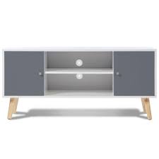 Livraison à domicile ou en retrait magasin ! Meuble Tv Scandinave Pas Cher En Bois Gris Et Blanc Id Market