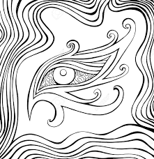 Since black colour does not reflect light in any part of the visible spectrum, the black text works better. Fantastic Coloring Page With Psychedelic Eye And Waves Surreal Royalty Free Cliparts Vectors And Stock Illustration Image 131993188