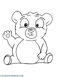 Coloriage Bebe Ours Fait Un Coucou Ours A Colorier Coloriage Bebe Coloriages Maternelle