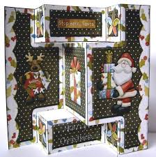 Believe In Santa Tri Fold Shutter Card Fun Fold Cards Christmas Cards Handmade Fancy Fold Cards