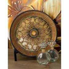 Maybe you would like to learn more about one of these? Litton Lane Gold Polystone Traditional Decorative Plate 58107 The Home Depot