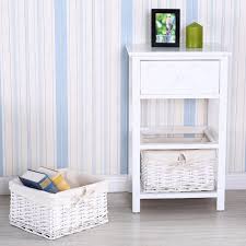 About 25% of these are nightstands, 0% are a wide variety of chic nightstands options are available to you, such as general use, design style. Mecor Shabby Chic Nightstand End Side Table Bedroom Bedside Home Furniture 3 Tiers W 1 Drawer And 2 Wicker Basket Storages Wood Organizer Cabinet White Walmart Com Walmart Com