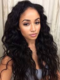 Wavy and curled, dark hair reaching up to neck having thin streaks of yellow and red looks attractive. Sweet Lace Front Long Wavy Hair Black Color Wigs For Girls