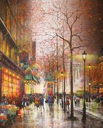 Guy Dessapt 1938 Paris Autumn French Impressionist Painters Art City Painting