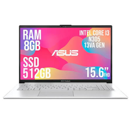 Portatil Asus Core I3, Ram, Ssd 512Gb Pantalla 15.6