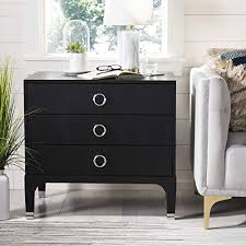 Living room, dining room, bedroom, outdoor & patio, home office Safavieh Home Collection Lorna 3 Drawer Contemporary Night Stand Nightstand Black Buy Online In Barbados At Barbados Desertcart Com Productid 82455633