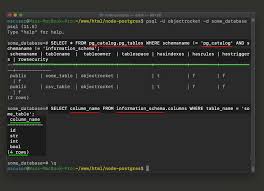 Connect To Postgresql And Show The Table Schema Objectrocket