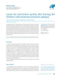 Pdf Lower Fat And Better Quality Diet Therapy For Children